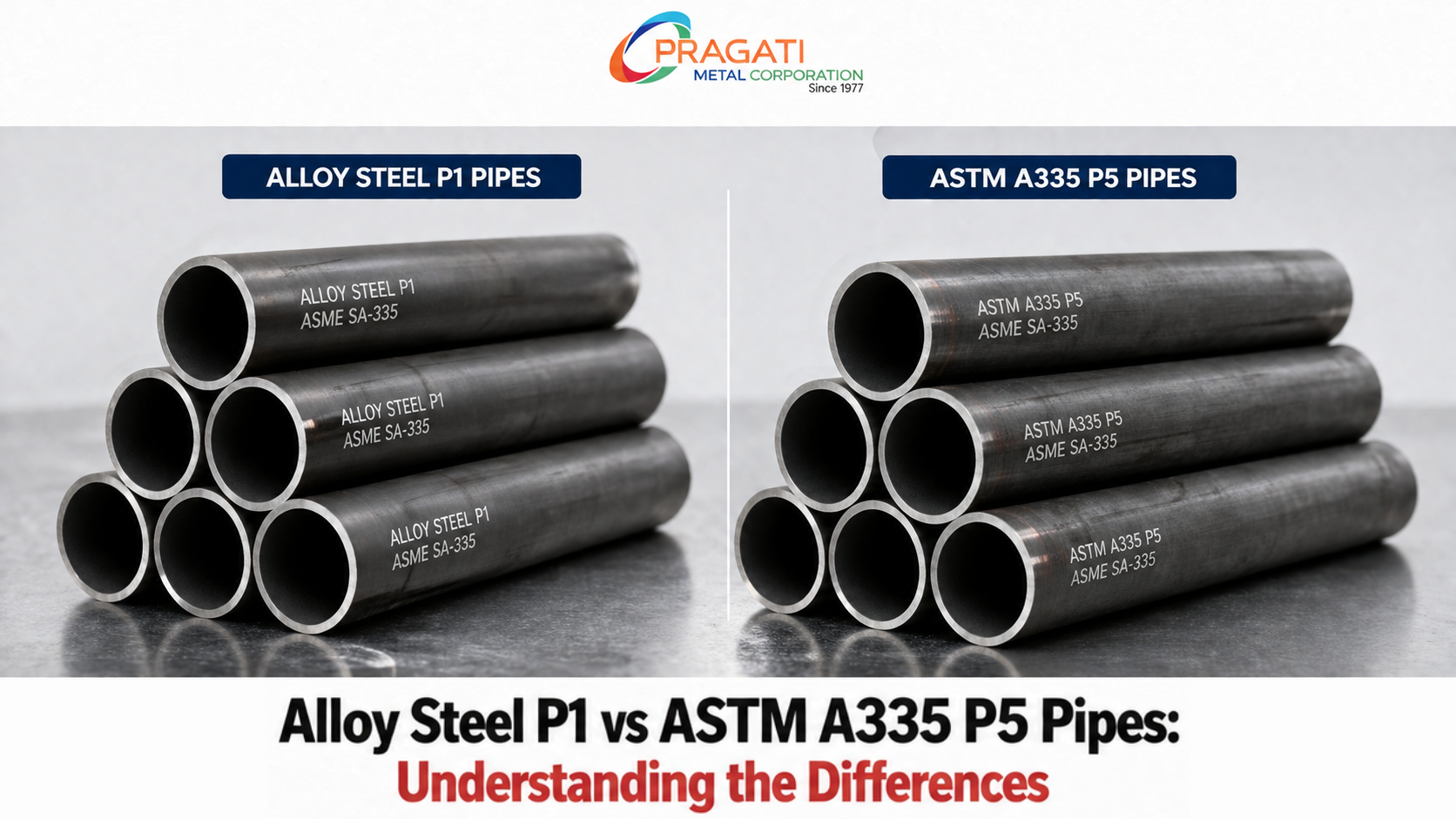 Alloy Steel P1 vs ASTM A335 P5 Pipes Understanding the Differences